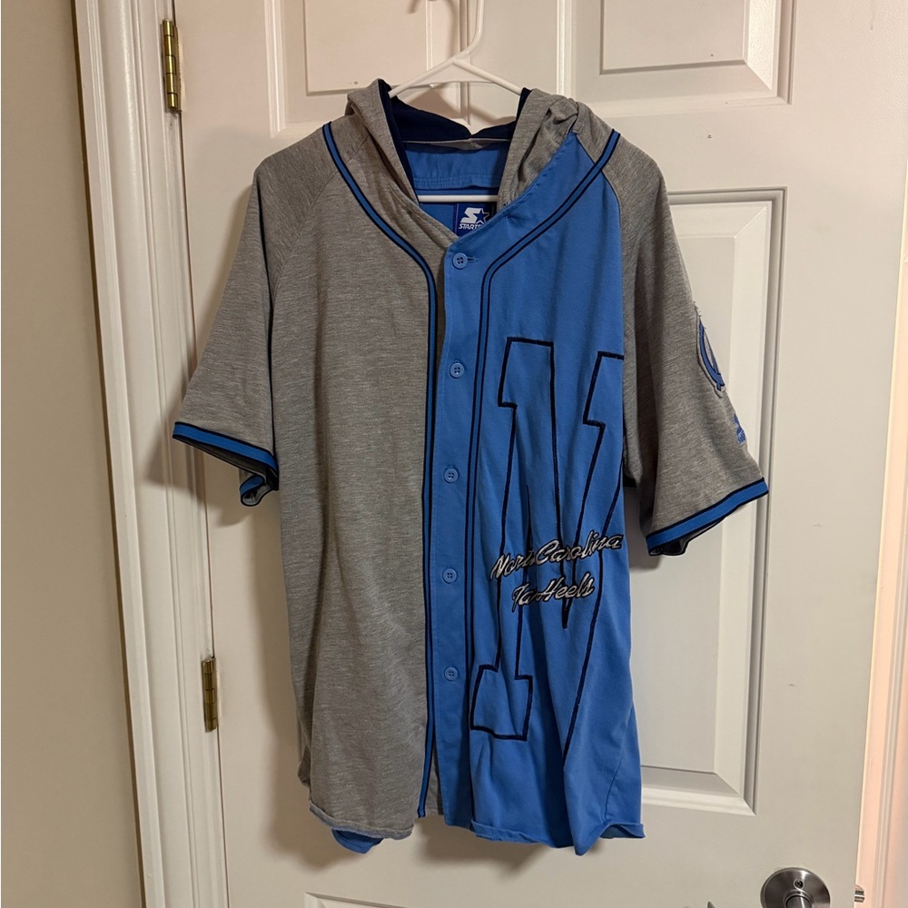 Vintage UNC North Carolina Chapel Hill Baseball Hoodie Jersey Starter Size L